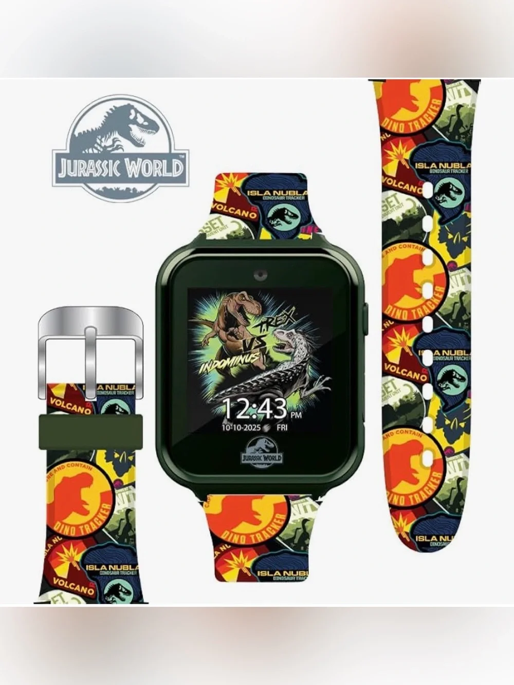 Jurassic World Kids Interactive Smart Watch with Touchscreen, Camera, Games,